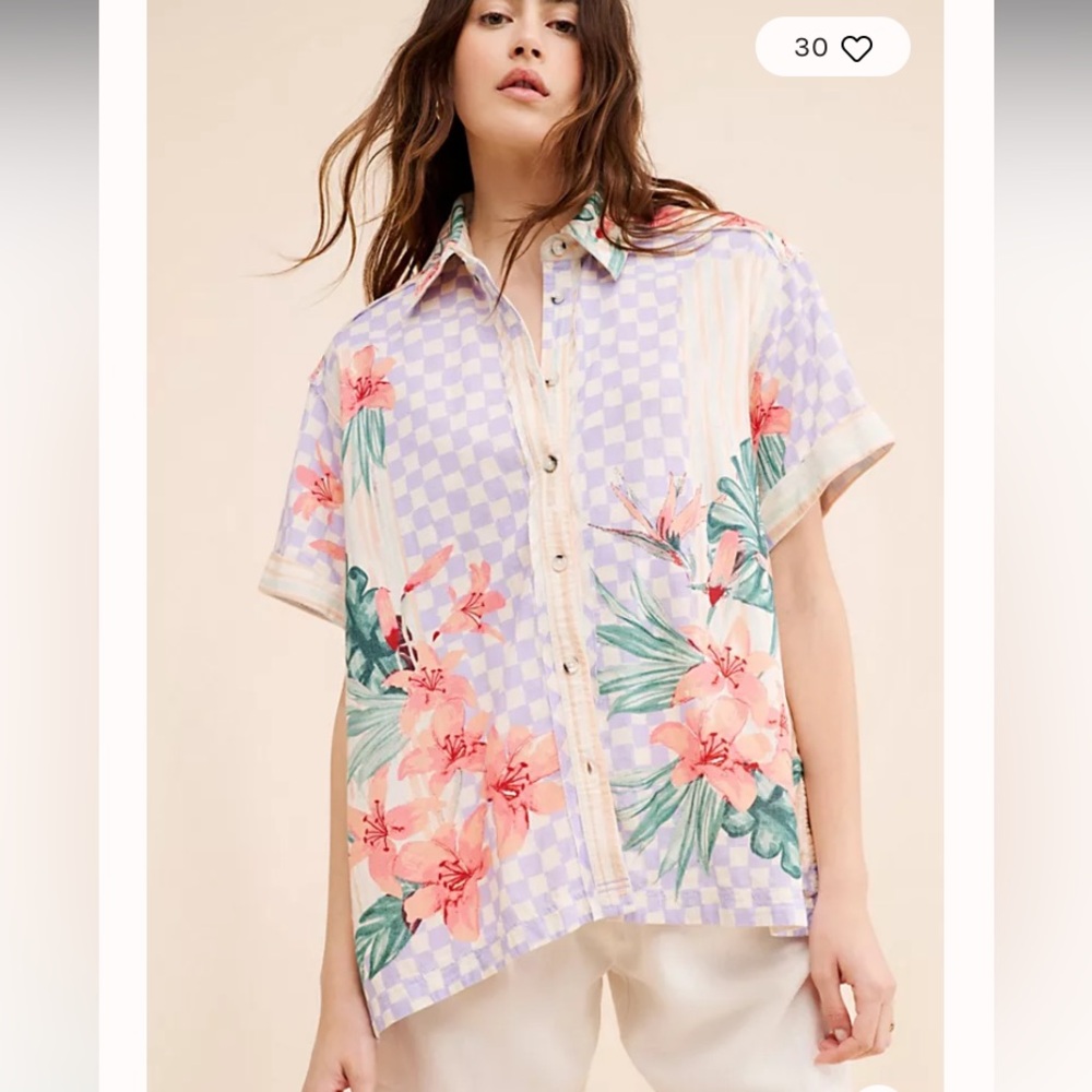 Free people Retro Tropics Shirt